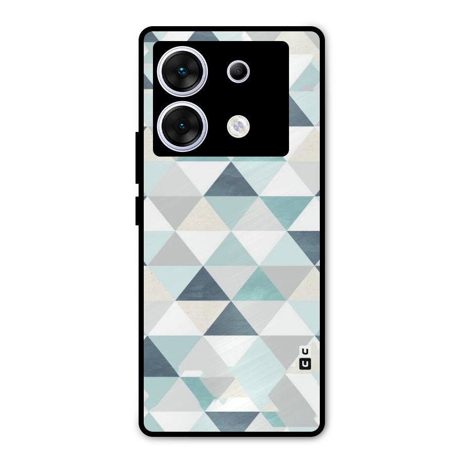 Green And Grey Pattern Metal Back Case for Infinix Zero 30 5G