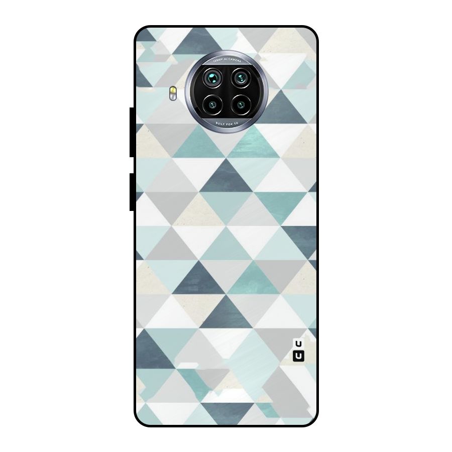Green And Grey Pattern Metal Back Case for Mi 10i