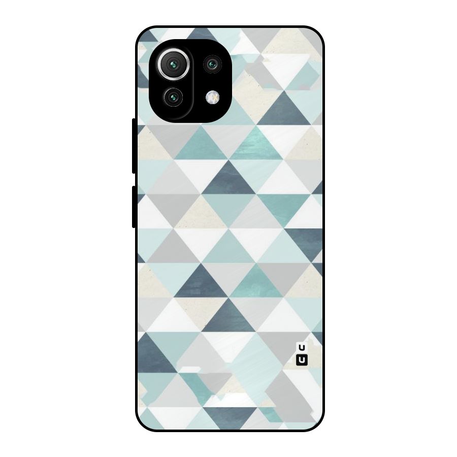 Green And Grey Pattern Metal Back Case for Mi 11 Lite NE 5G
