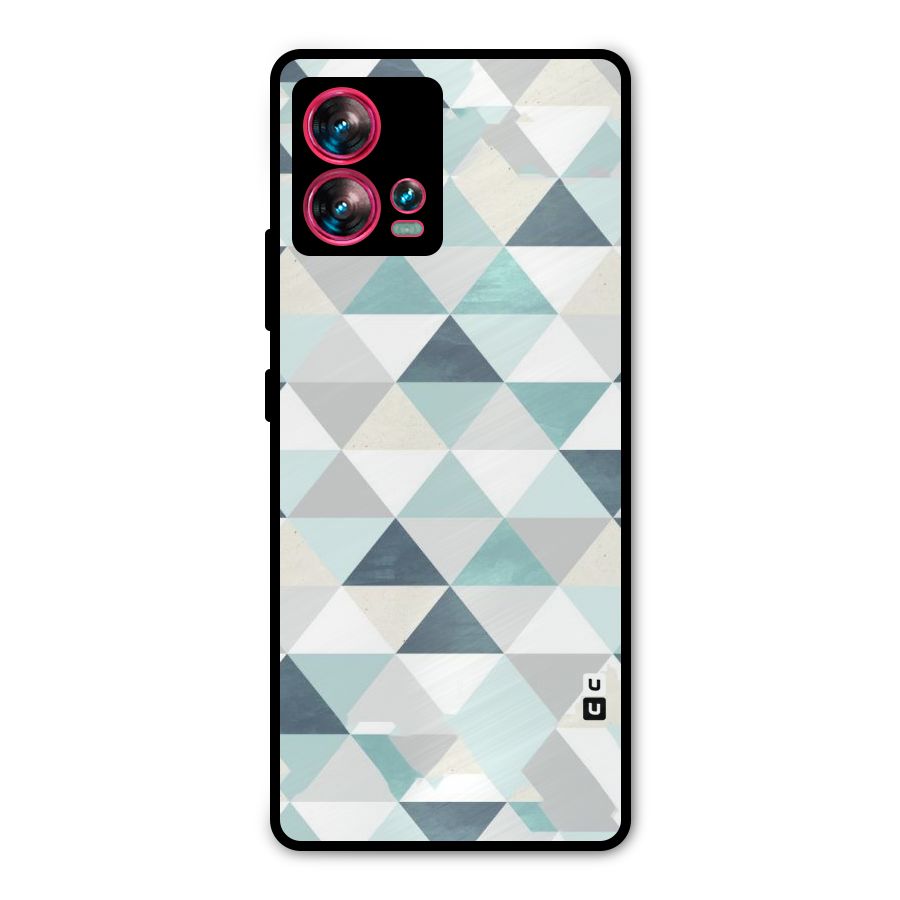 Green And Grey Pattern Metal Back Case for Motorola Edge 30 Fusion