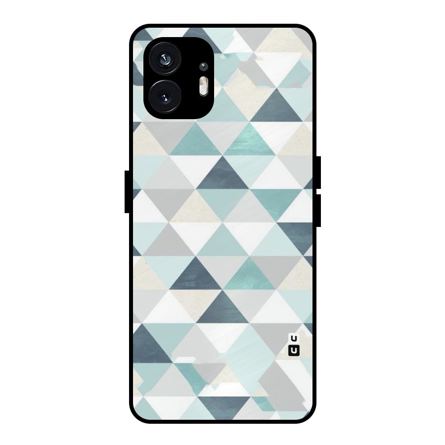 Green And Grey Pattern Metal Back Case for Nothing Phone 2