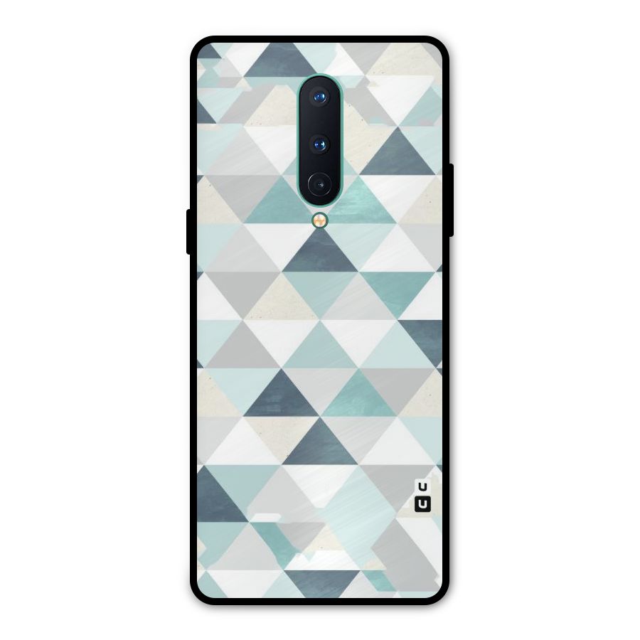 Green And Grey Pattern Metal Back Case for OnePlus 8