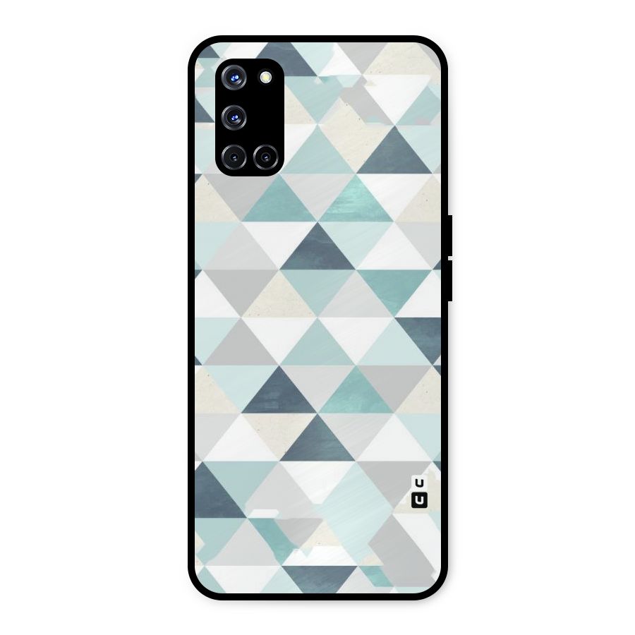Green And Grey Pattern Metal Back Case for Oppo A52