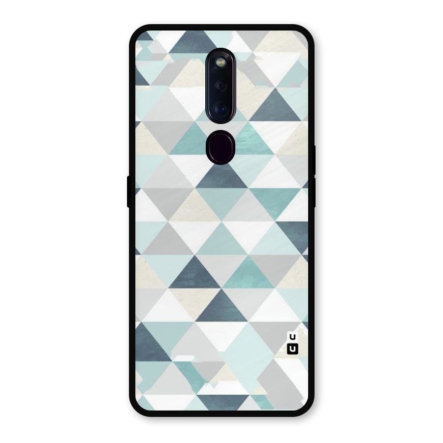 Green And Grey Pattern Metal Back Case for Oppo F11 Pro