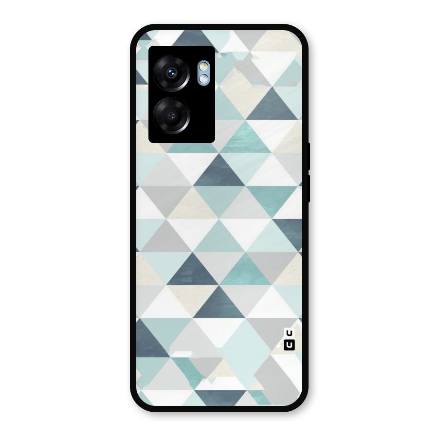 Green And Grey Pattern Metal Back Case for Oppo K10 (5G)