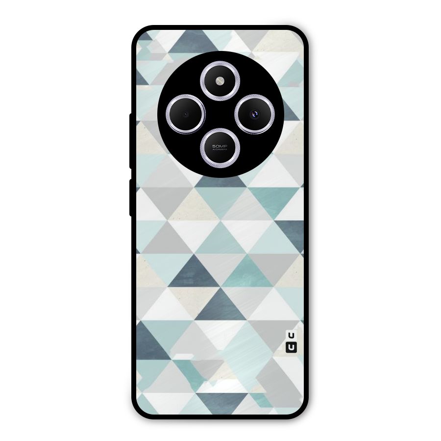 Green And Grey Pattern Metal Back Case for Poco C75 5G
