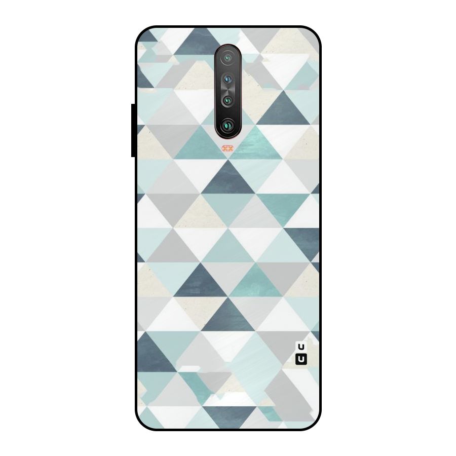 Green And Grey Pattern Metal Back Case for Poco X2
