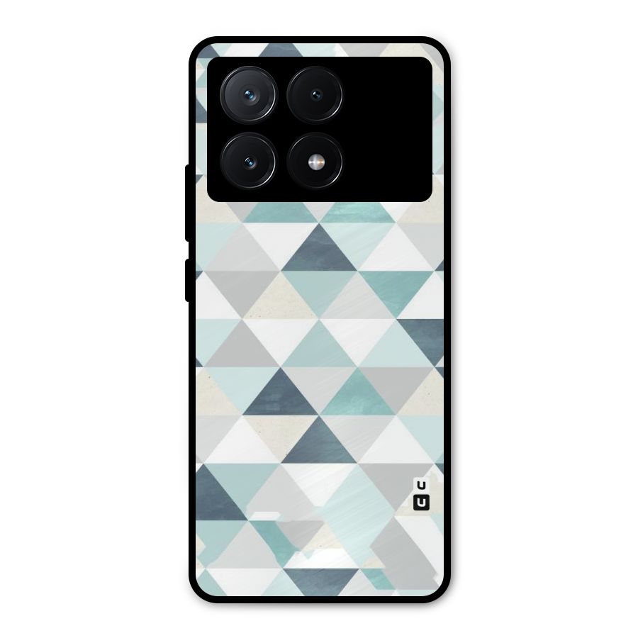 Green And Grey Pattern Metal Back Case for Poco X6 Pro