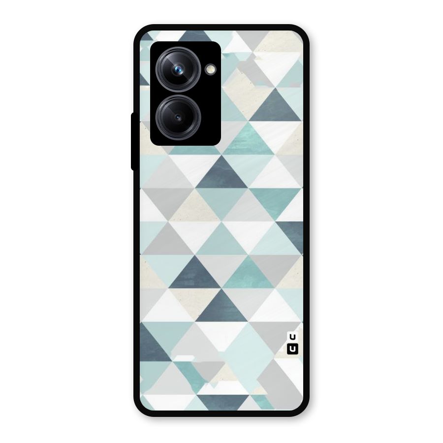 Green And Grey Pattern Metal Back Case for Realme 10 Pro