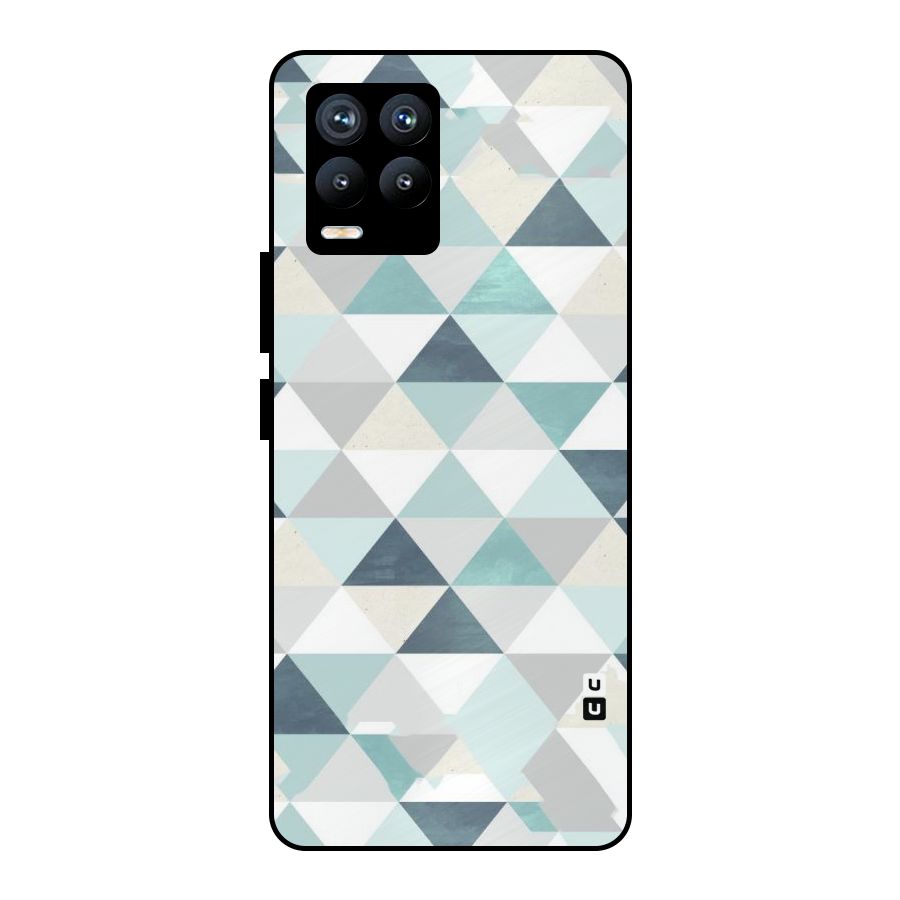 Green And Grey Pattern Metal Back Case for Realme 8 Pro