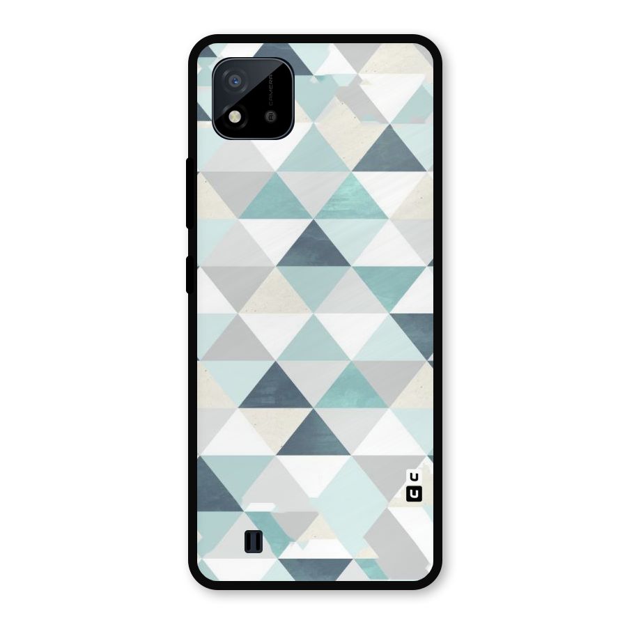 Green And Grey Pattern Metal Back Case for Realme C11 2021