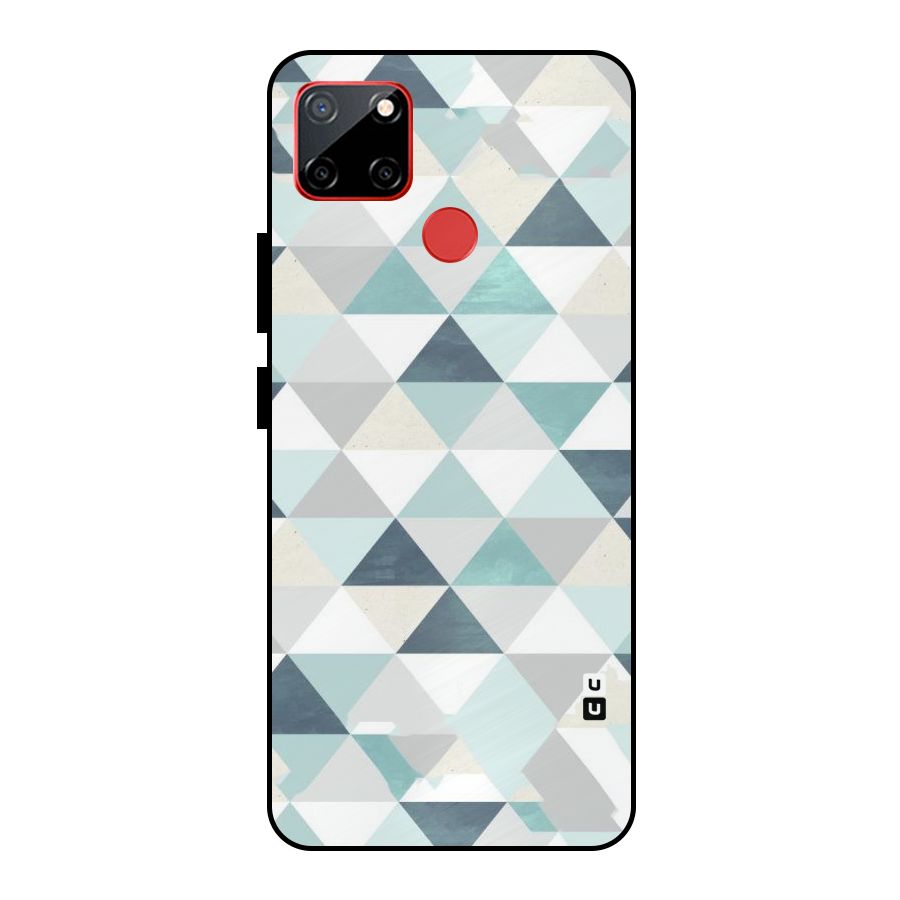 Green And Grey Pattern Metal Back Case for Realme C12