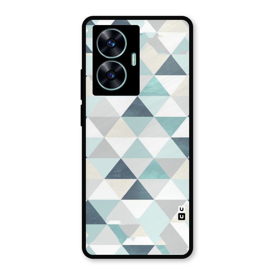 Green And Grey Pattern Metal Back Case for Realme C55