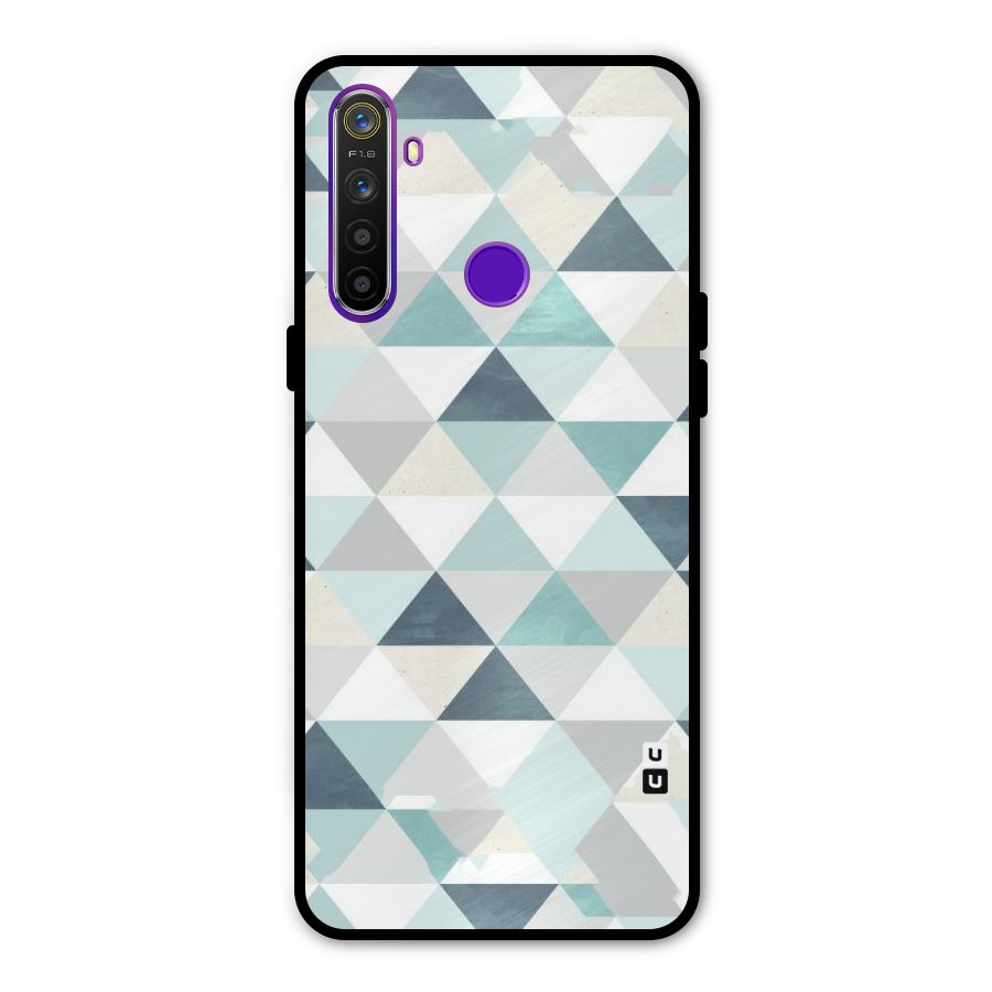 Green And Grey Pattern Metal Back Case for Realme Narzo 10
