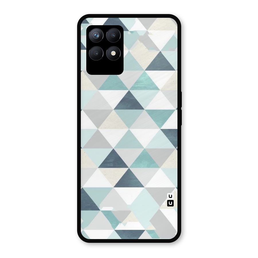 Green And Grey Pattern Metal Back Case for Realme Narzo 50