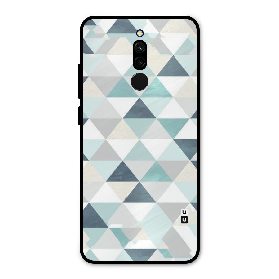 Green And Grey Pattern Metal Back Case for Redmi 8