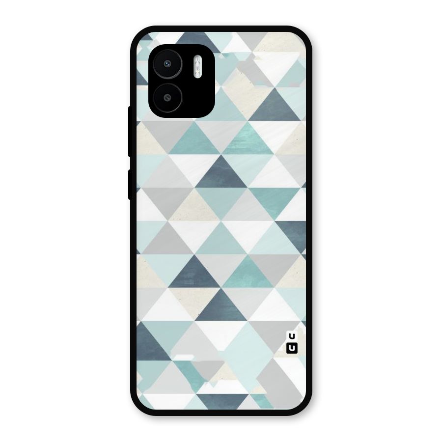 Green And Grey Pattern Metal Back Case for Redmi A2