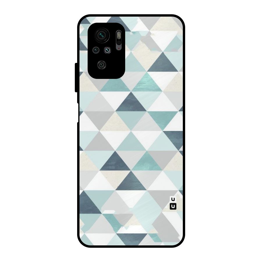Green And Grey Pattern Metal Back Case for Redmi Note 10S