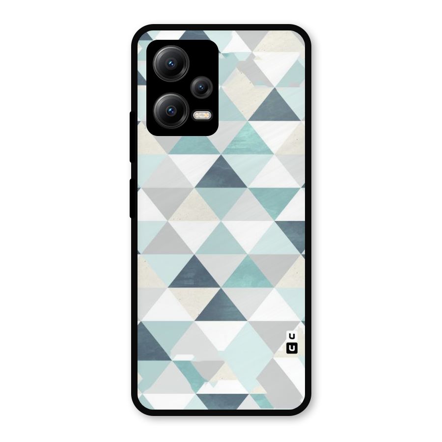 Green And Grey Pattern Metal Back Case for Redmi Note 12 5G