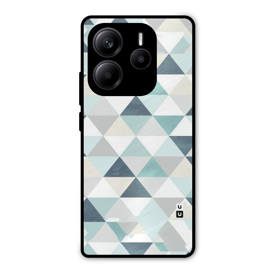 Green And Grey Pattern Metal Back Case for Redmi Note 14 5G