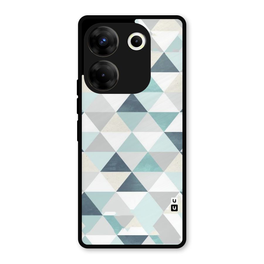 Green And Grey Pattern Metal Back Case for Tecno Camon 20