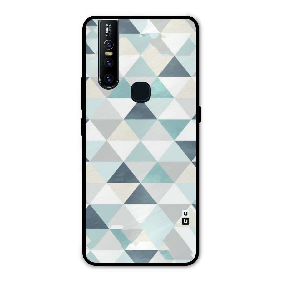 Green And Grey Pattern Metal Back Case for Vivo V15