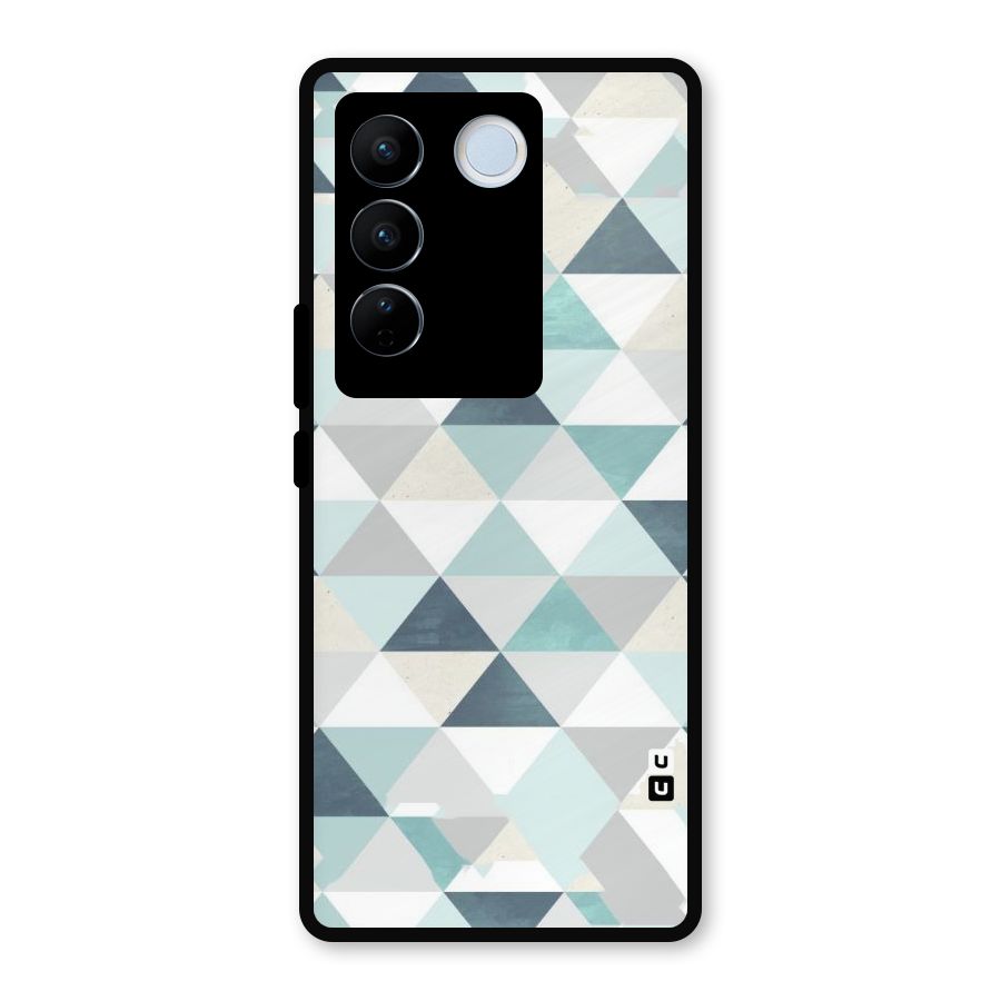 Green And Grey Pattern Metal Back Case for Vivo V27