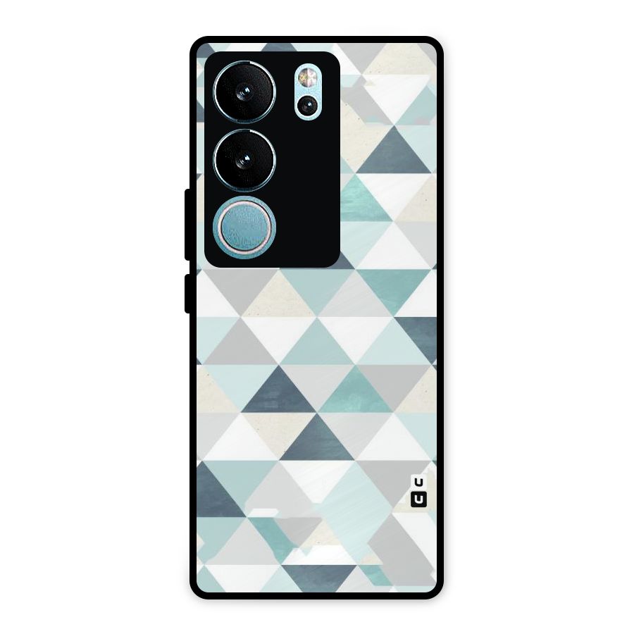 Green And Grey Pattern Metal Back Case for Vivo V29