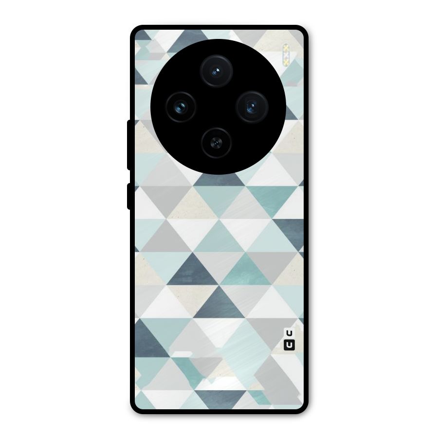 Green And Grey Pattern Metal Back Case for Vivo X100