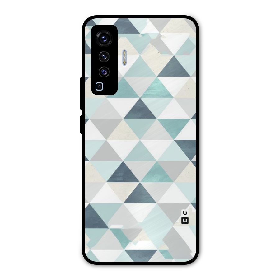 Green And Grey Pattern Metal Back Case for Vivo X50