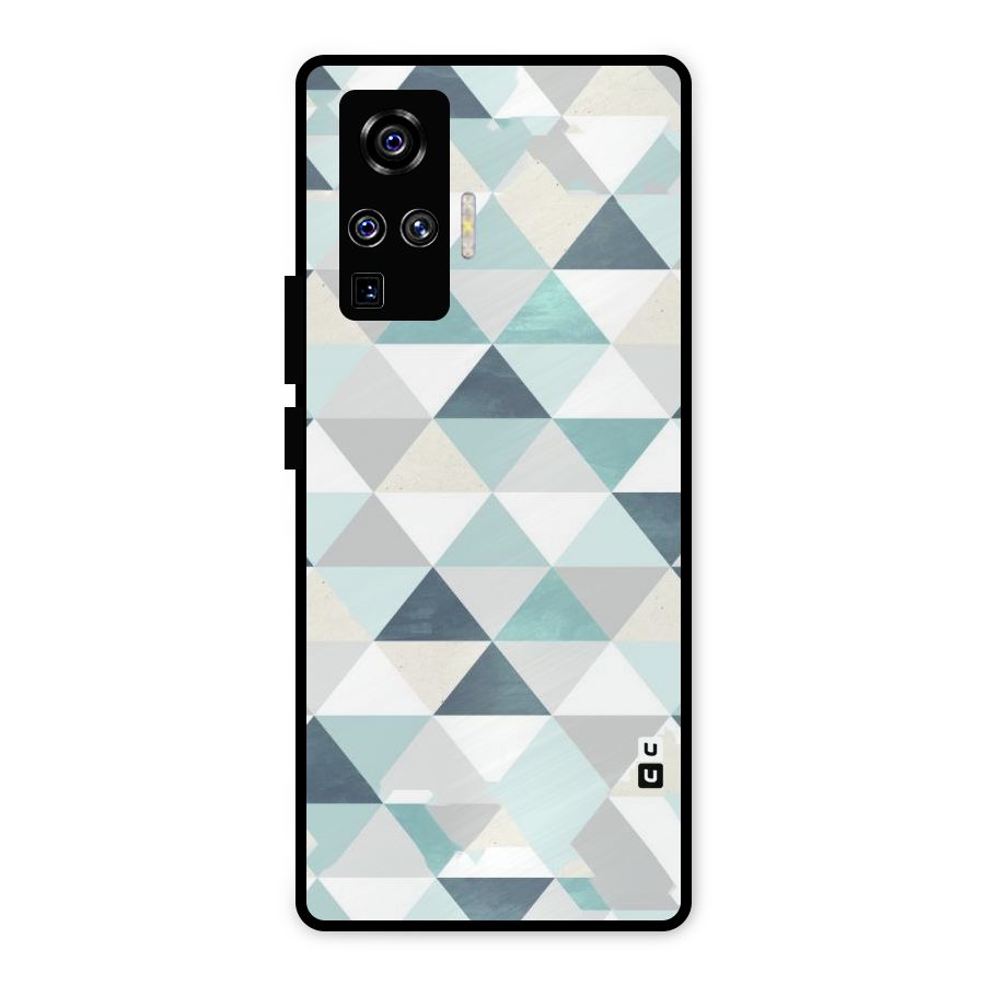 Green And Grey Pattern Metal Back Case for Vivo X50 Pro