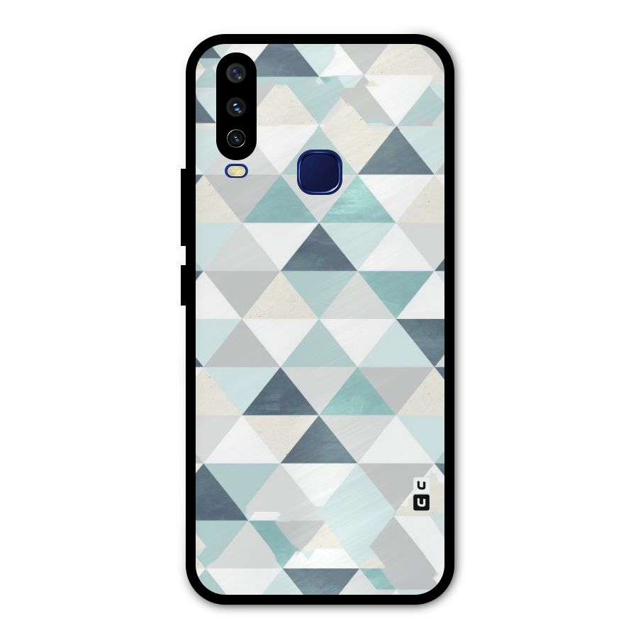 Green And Grey Pattern Metal Back Case for Vivo Y15