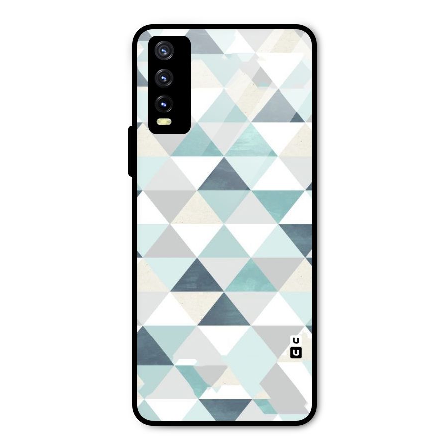 Green And Grey Pattern Metal Back Case for Vivo Y20