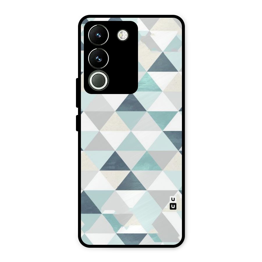 Green And Grey Pattern Metal Back Case for Vivo Y200
