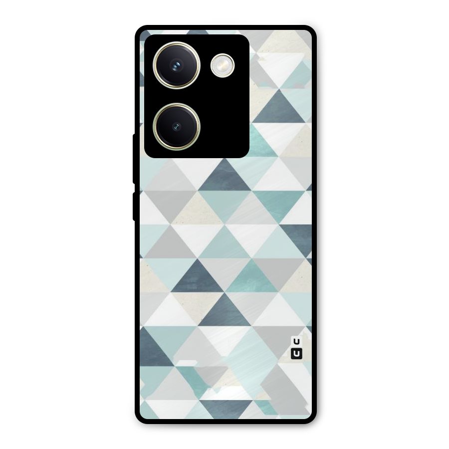 Green And Grey Pattern Metal Back Case for Vivo Y200 Pro