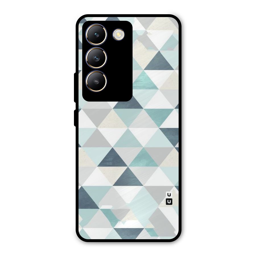 Green And Grey Pattern Metal Back Case for Vivo Y200e