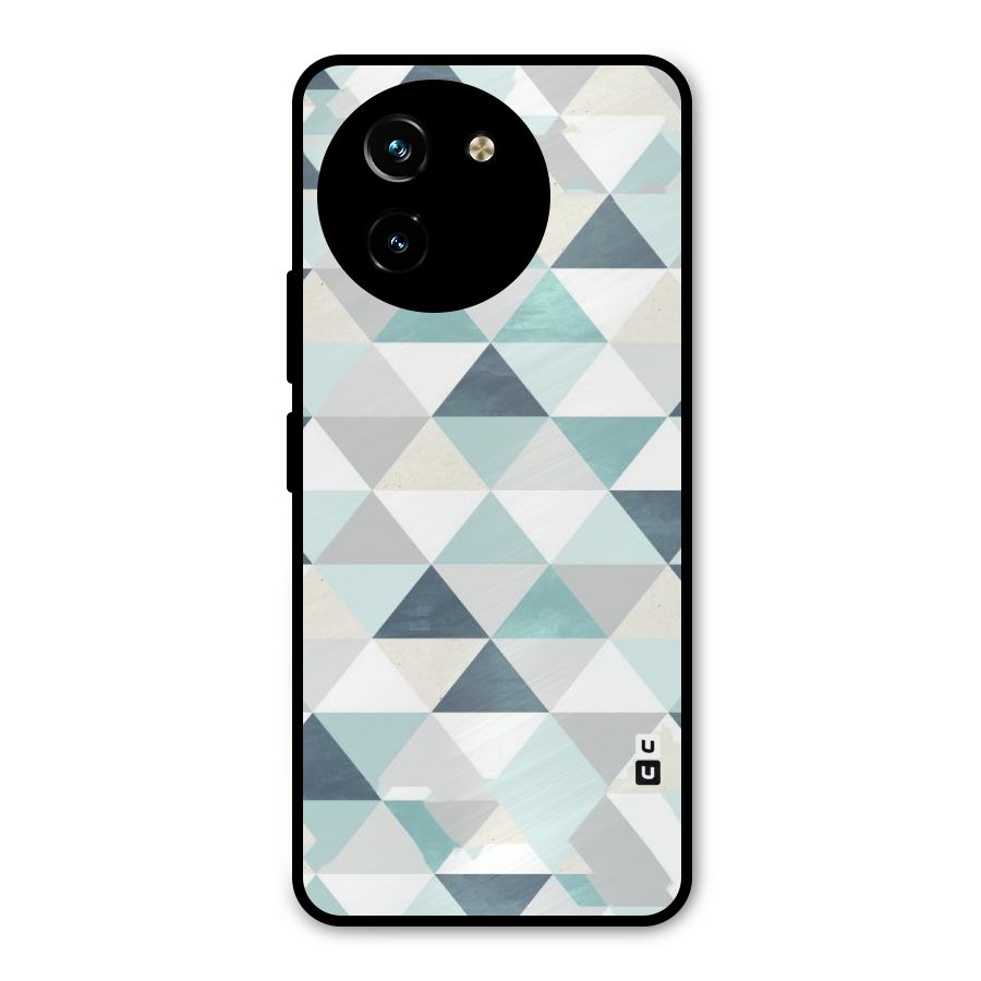 Green And Grey Pattern Metal Back Case for Vivo Y200i