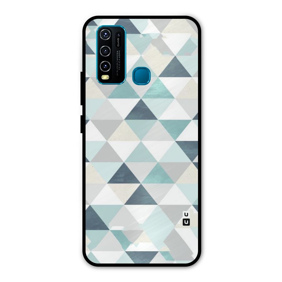 Green And Grey Pattern Metal Back Case for Vivo Y50