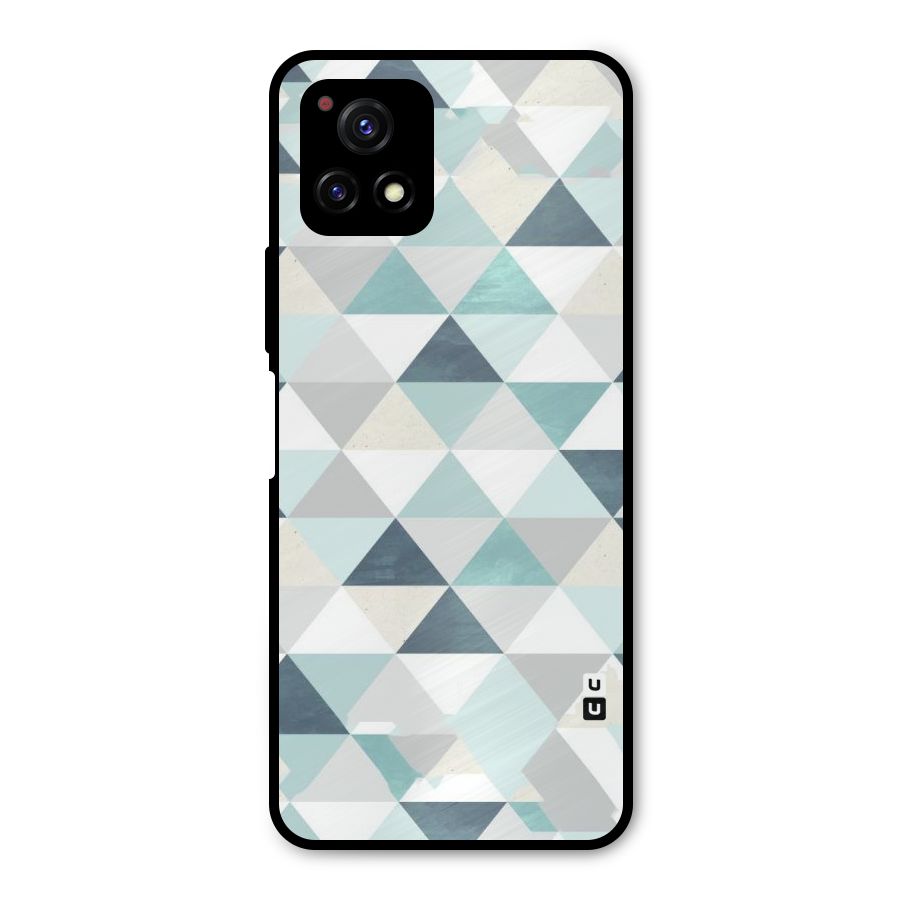 Green And Grey Pattern Metal Back Case for Vivo Y72 5G