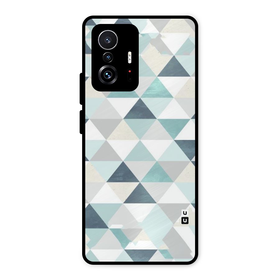 Green And Grey Pattern Metal Back Case for Xiaomi 11T Pro