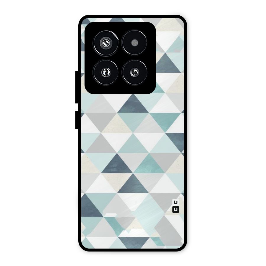 Green And Grey Pattern Metal Back Case for Xiaomi 14 Pro