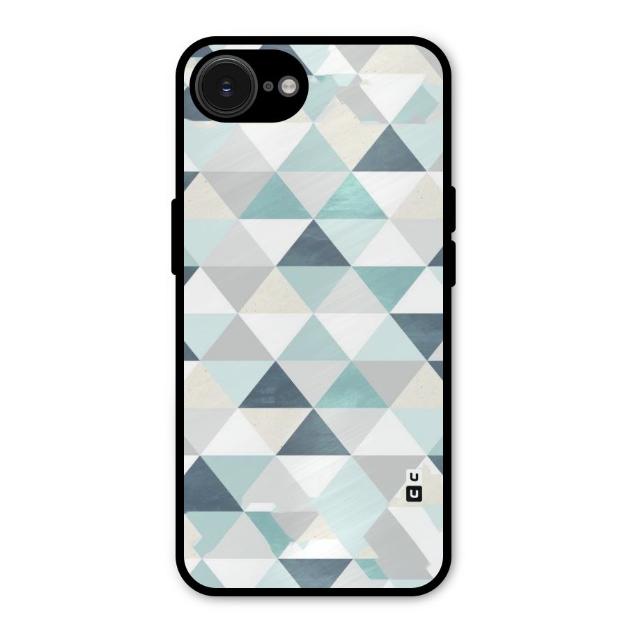 Green And Grey Pattern Metal Back Case for iPhone 16e