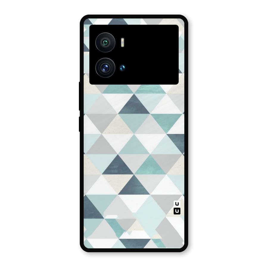 Green And Grey Pattern Metal Back Case for iQOO 9 Pro