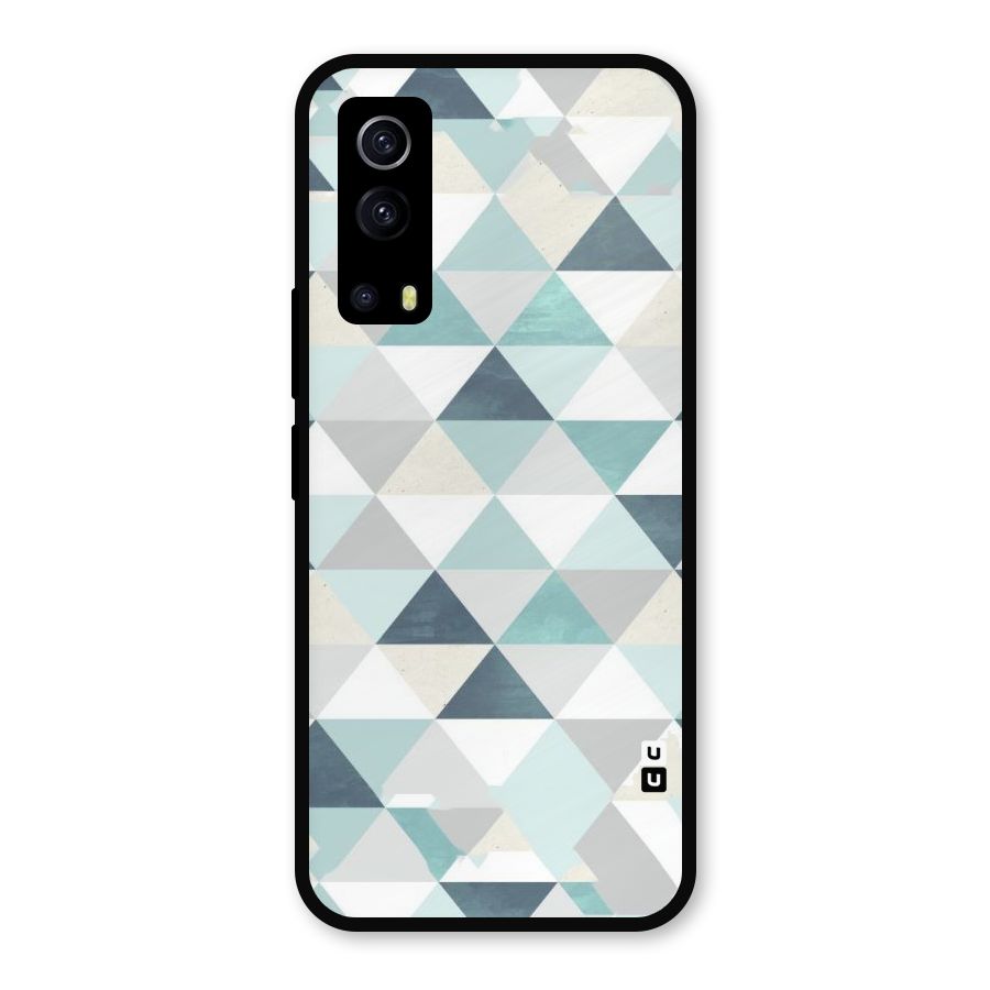 Green And Grey Pattern Metal Back Case for iQOO Z3
