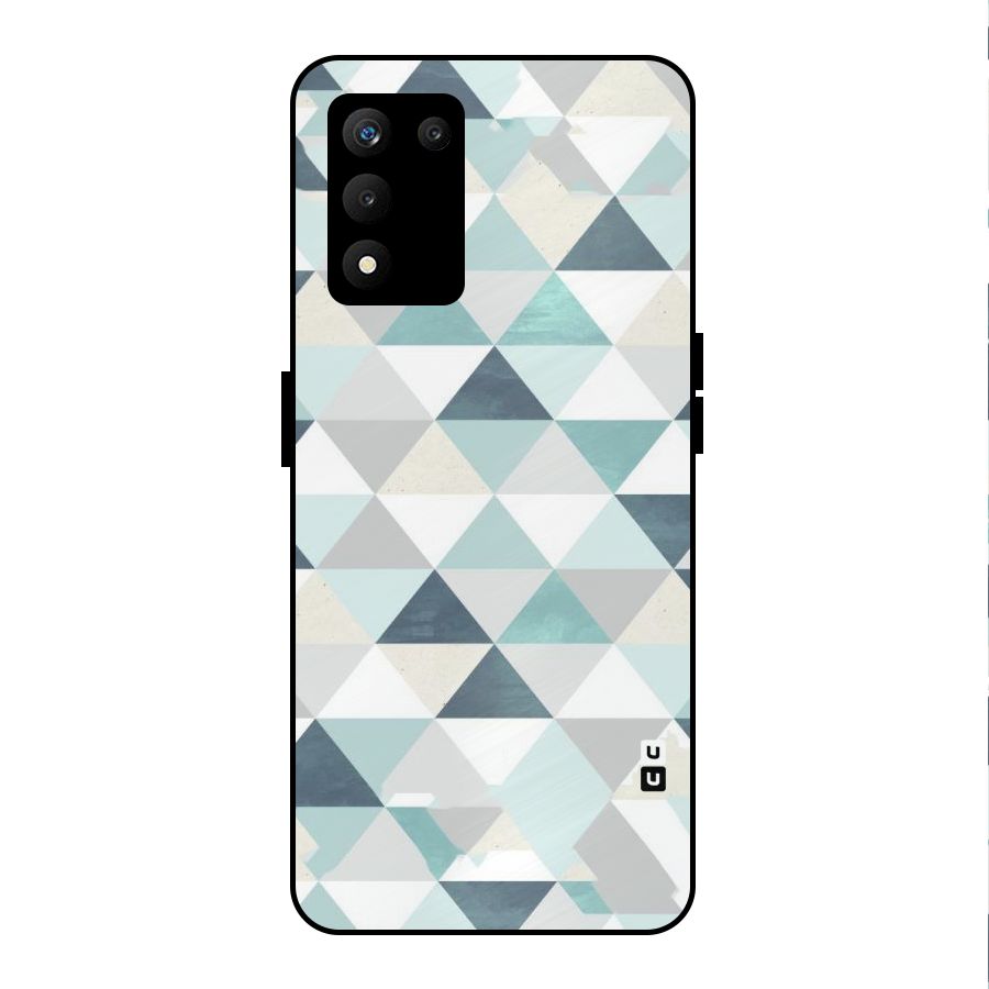 Green And Grey Pattern Metal Back Case for realme 9 5G SE