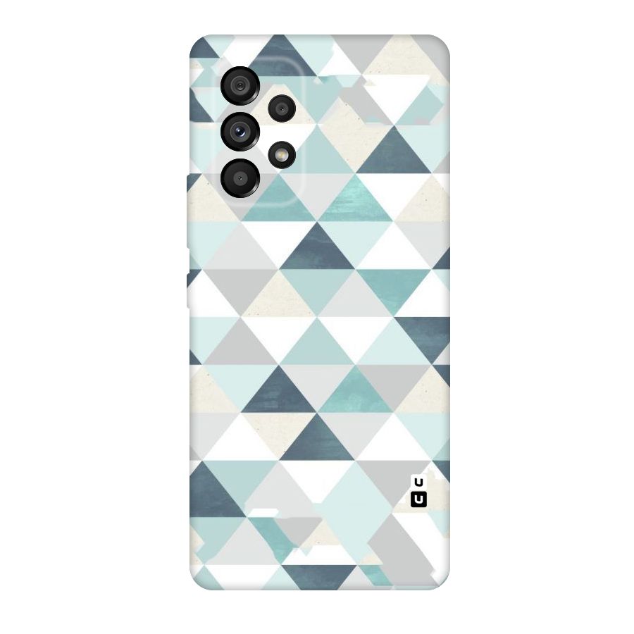 Green And Grey Pattern Original Polycarbonate Back Case for Galaxy A53 5G