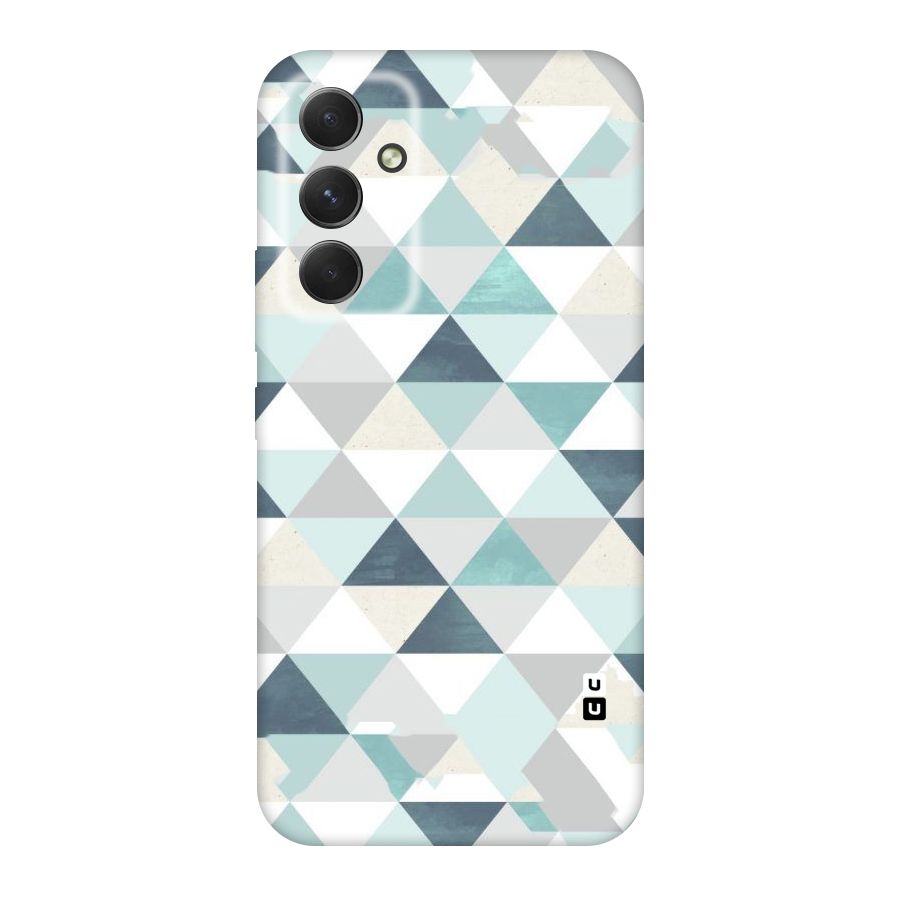 Green And Grey Pattern Original Polycarbonate Back Case for Galaxy A54