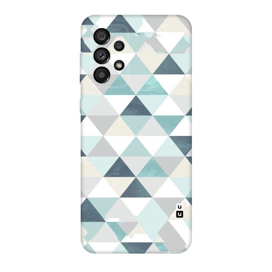 Green And Grey Pattern Original Polycarbonate Back Case for Galaxy A73 5G