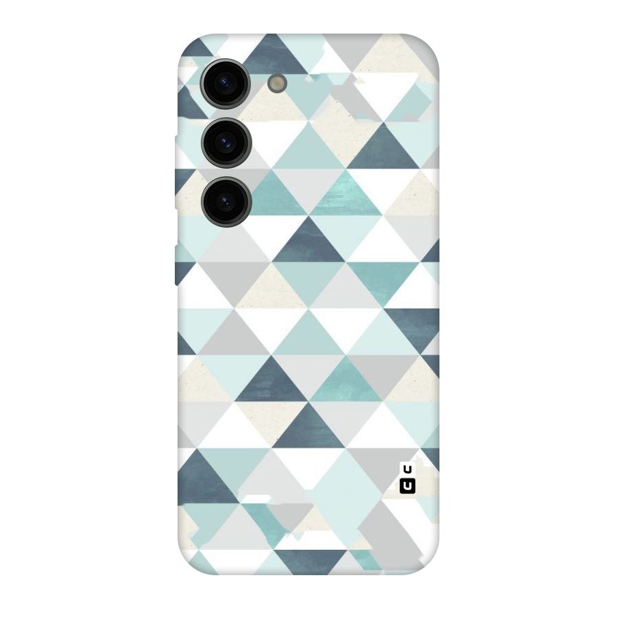 Green And Grey Pattern Original Polycarbonate Back Case for Galaxy S23