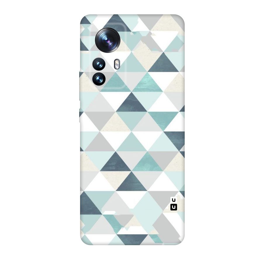 Green And Grey Pattern Original Polycarbonate Back Case for Xiaomi 12 Pro